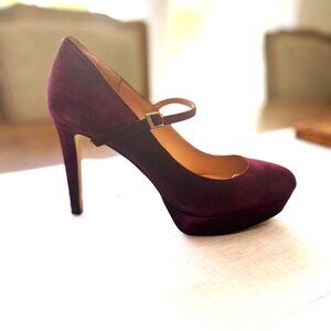 Vince Camuto Suede Mary Jane Plum Platform Stiletto Heels Women's 8